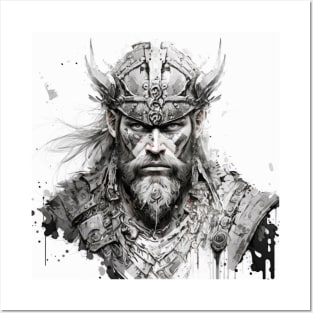 Viking Warrior Portrait Painting Historic Adventure Posters and Art